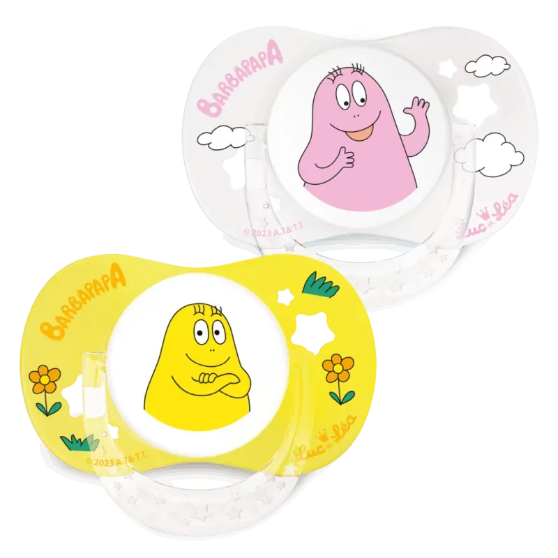 Luc et Léa Physiologique Sucette 6-18m Barbapapa X2 - Univers Pharmacie