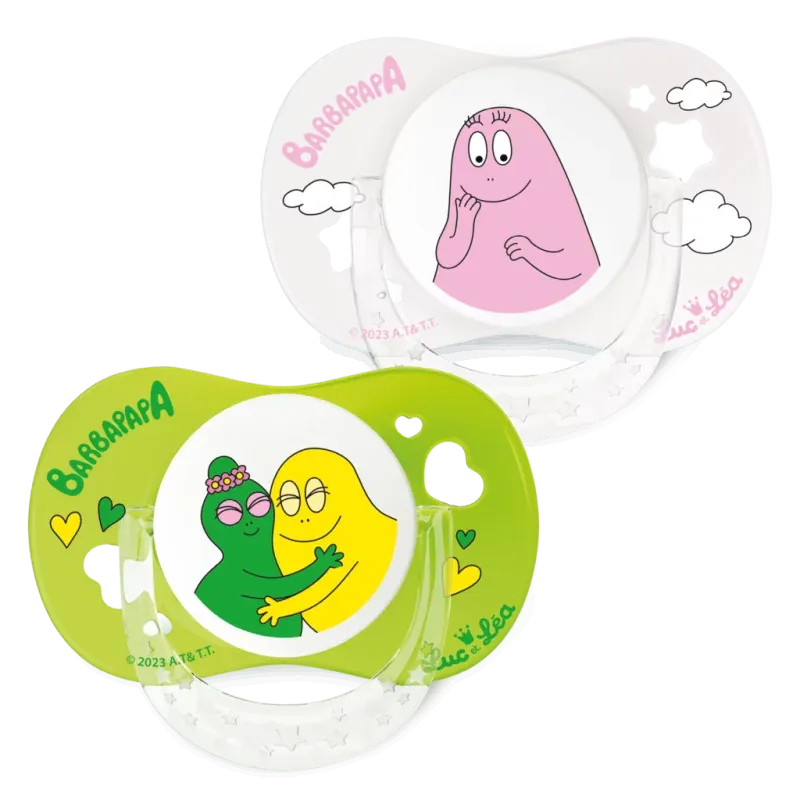 Luc et Léa Anatomique Sucette 6-18m Barbapapa X2 - Univers Pharmacie