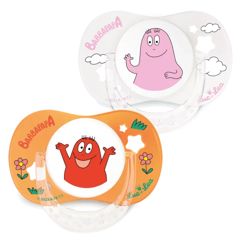 Luc et Léa Physiologique Sucette +18m Barbapapa X2 - Univers Pharmacie