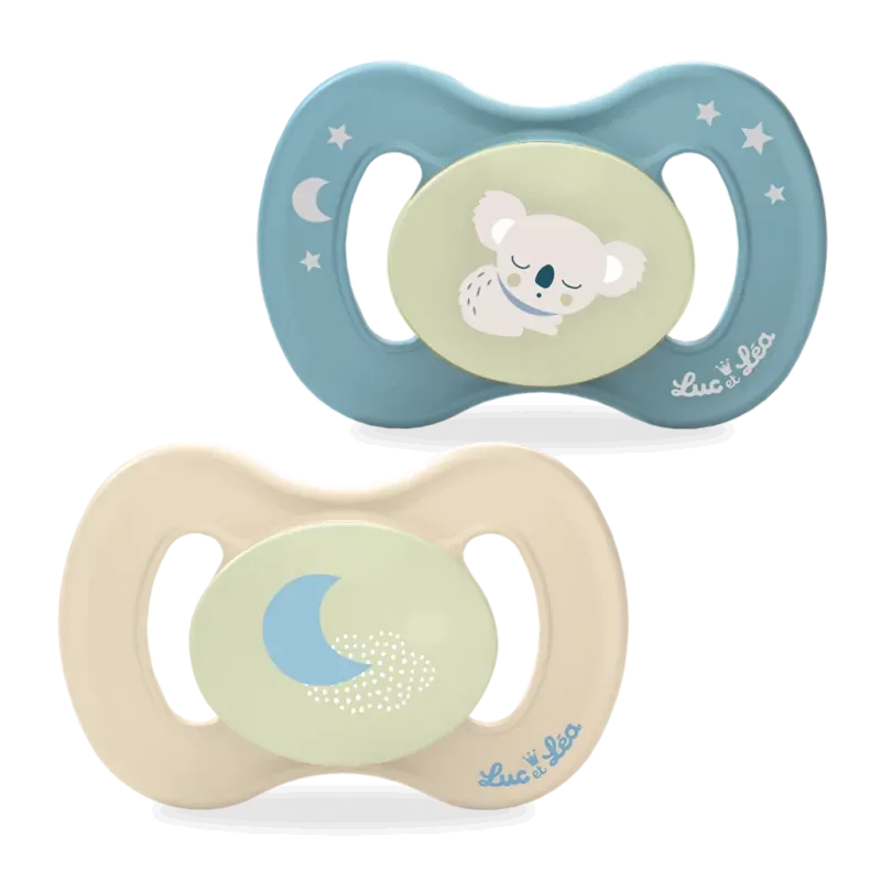 Luc et Léa Nature Nuit Extra-fine Anatomique Sucette 6-18m X2 - Univers Pharmacie