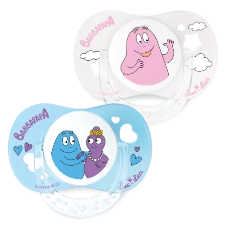 Luc et Léa Anatomique Sucette +18m Barbapapa X2 - Univers Pharmacie