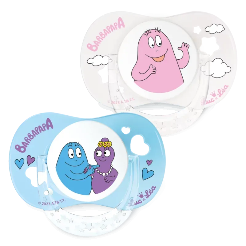 Luc et Léa Anatomique Sucette +18m Barbapapa X2 - Univers Pharmacie