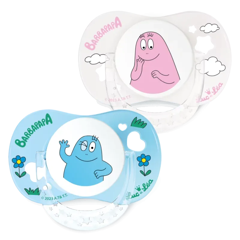 Luc et Léa Physiologique Sucette 0-6m Barbapapa X2 - Univers Pharmacie