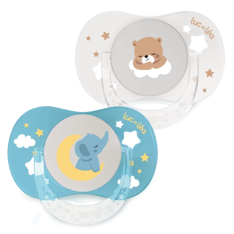 Luc et Léa Essentiel Nuit Sucette 0-6m X2 - Univers Pharmacie