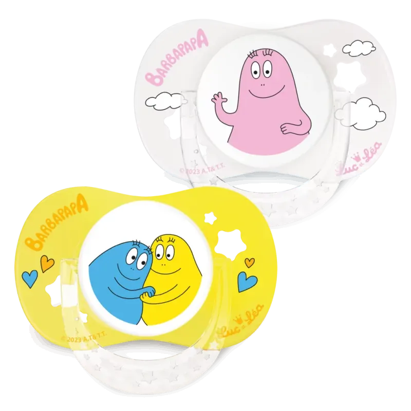 Luc et Léa Anatomique Sucette 0-6m Barbapapa X2 - Univers Pharmacie