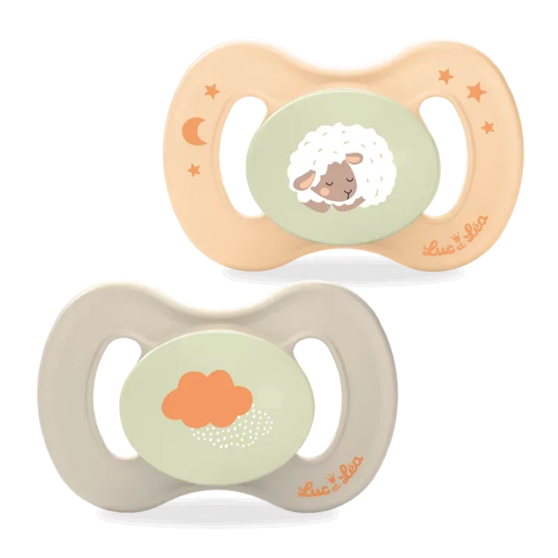 Luc et Léa Nature Nuit Extra-fine Anatomique Sucette 0-6m X2 - Univers Pharmacie