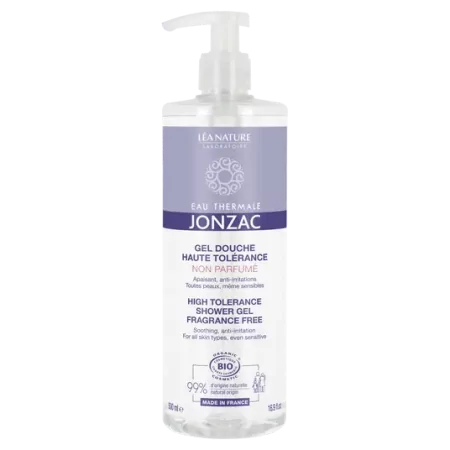 Jonzac Gel Douche Haute Tolérance Non Parfumé Bio 500ml - Univers Pharmacie