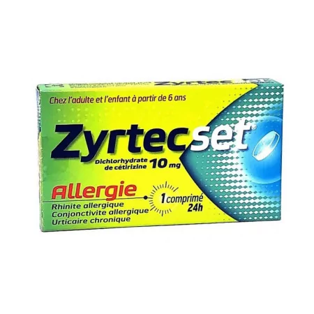 Zyrtecset 10 mg 7 comprimés - Univers Pharmacie