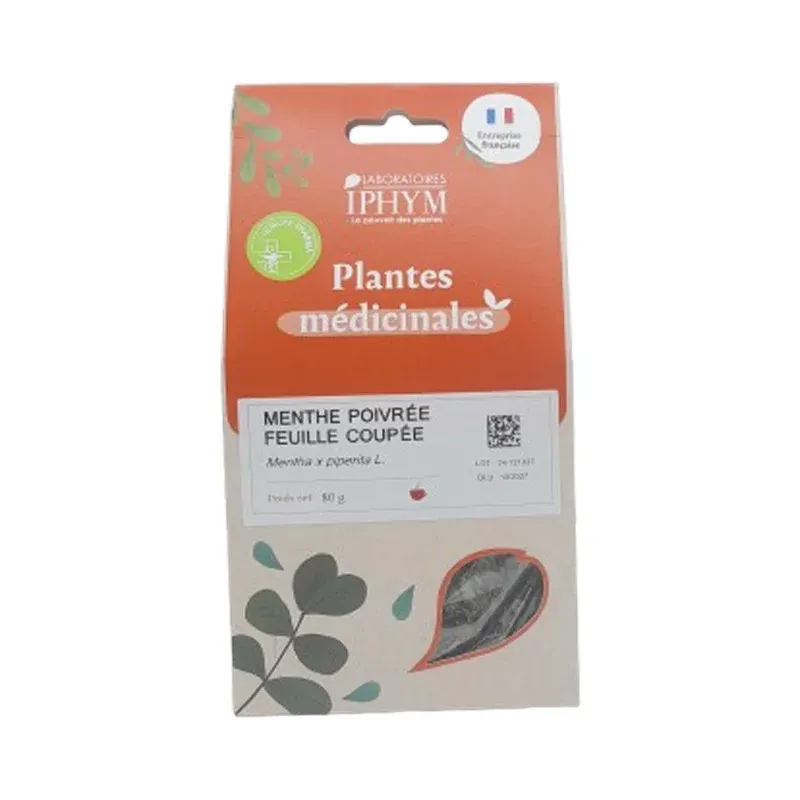 Laboratoires Iphym Plantes Médicinales Menthe Poivrée Feuille Coupée 80g - Univers Pharmacie Laboratoires Iphym Plantes Médicinales Menthe Poivrée Feuille Coupée 80g - Univers Pharmacie