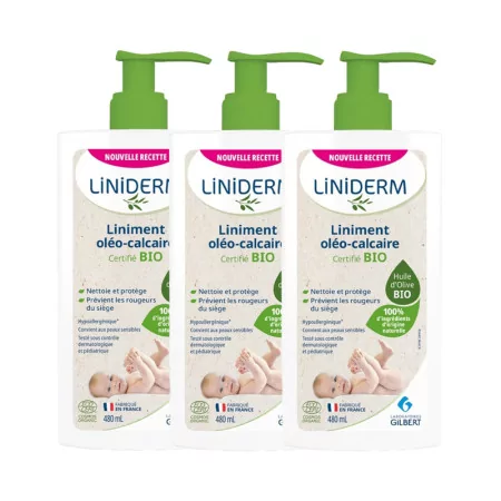 Liniderm Liniment Oléo-calcaire Bio 3X480ml - Univers Pharmacie