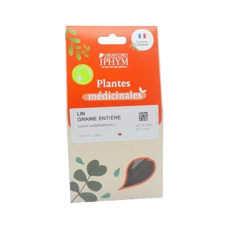 Laboratoires Iphym Plantes Médicinales Lin Graines Entières 120g - Univers Pharmacie Laboratoires Iphym Plantes Médicinales Lin Graines Entières 120g - Univers Pharmacie