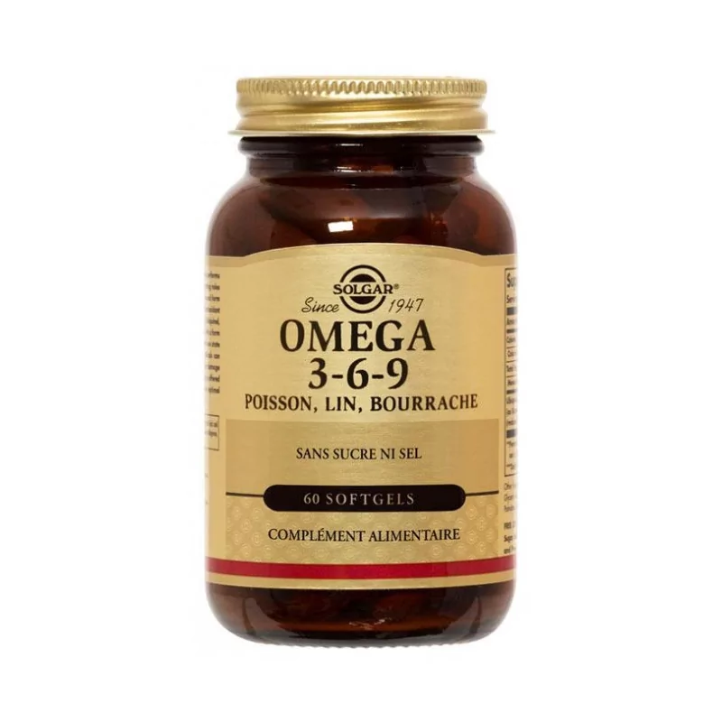 Solgar Omega 3-6-9 60 capsules - Univers Pharmacie