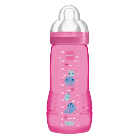 MAM Biberon Easy Active Rose 2ème Âge 330ml