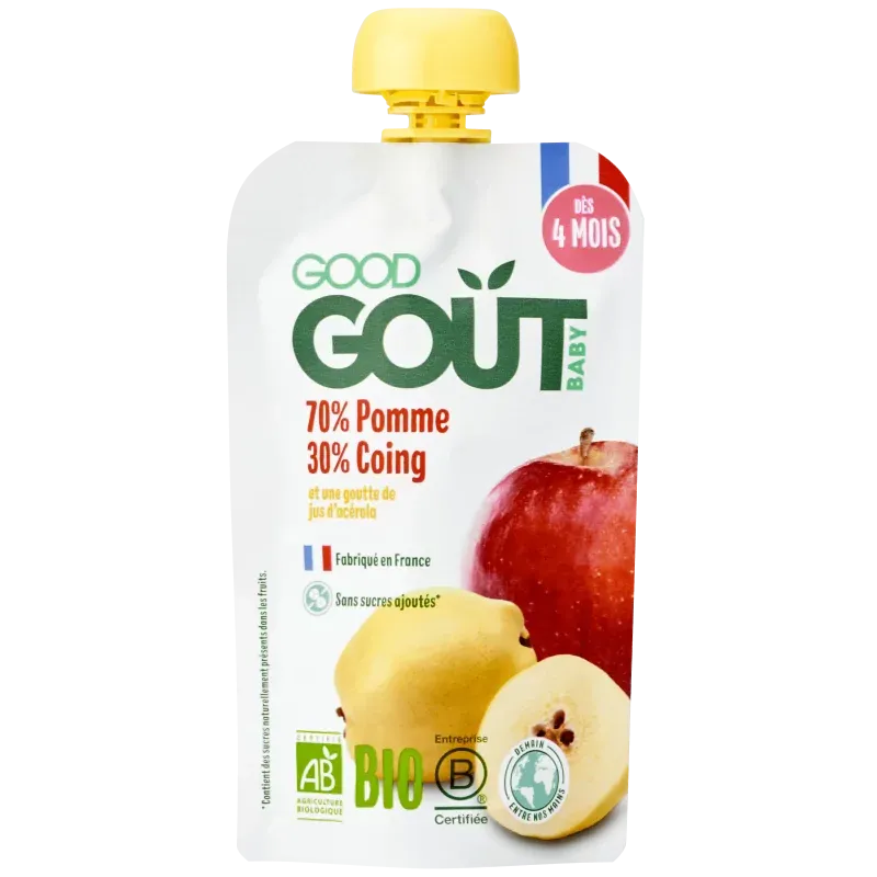 Good Goût Gourde Fruits Pomme Coing Bio 120g - Univers Pharmacie