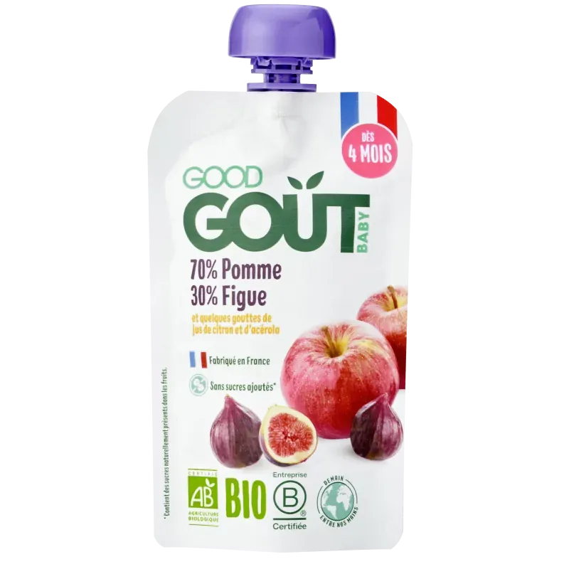 Good Goût Gourde Fruits Pomme Figue Bio 120g - Univers Pharmacie