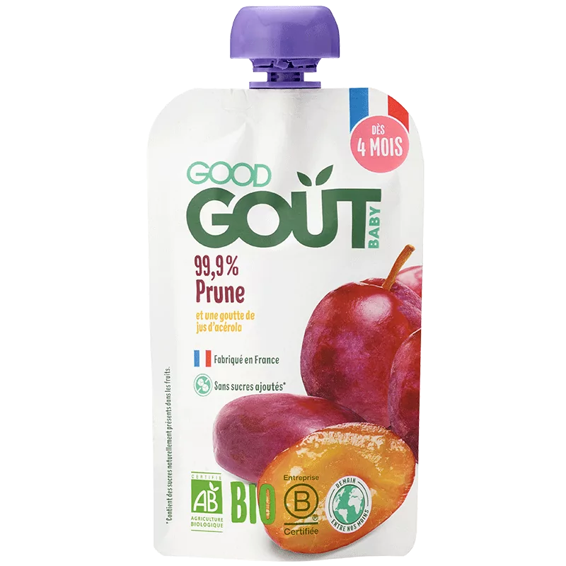 Good Goût Gourde Fruits Prune Bio 120g - Univers Pharmacie