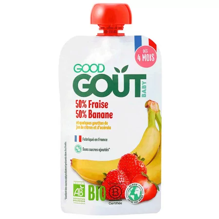 Good Goût Gourde Fruits Fraise Banane Bio 120g - Univers Pharmacie