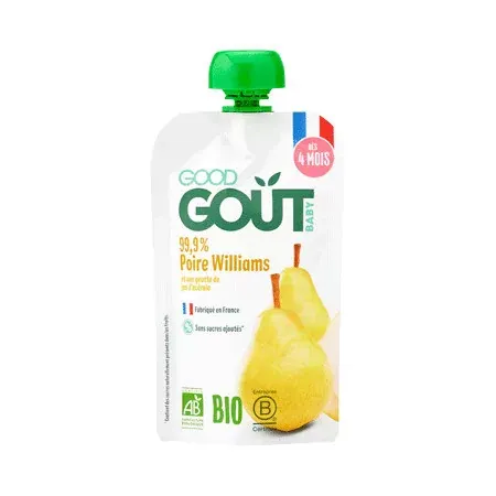 Good Goût Gourde Fruits Poire Williams Bio 120g - Univers Pharmacie