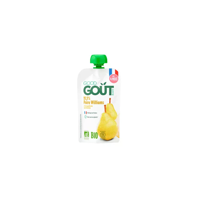 Good Goût Gourde Fruits Poire Williams Bio 120g - Univers Pharmacie