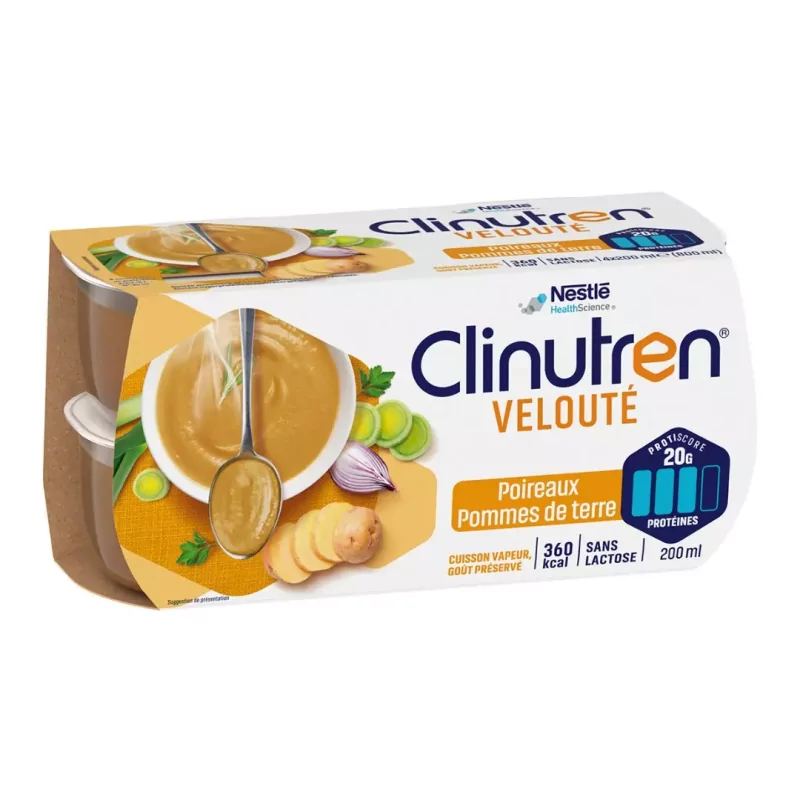 Clinutren Velouté Poireaux Pommes de Terre 4X200ml - Univers Pharmacie