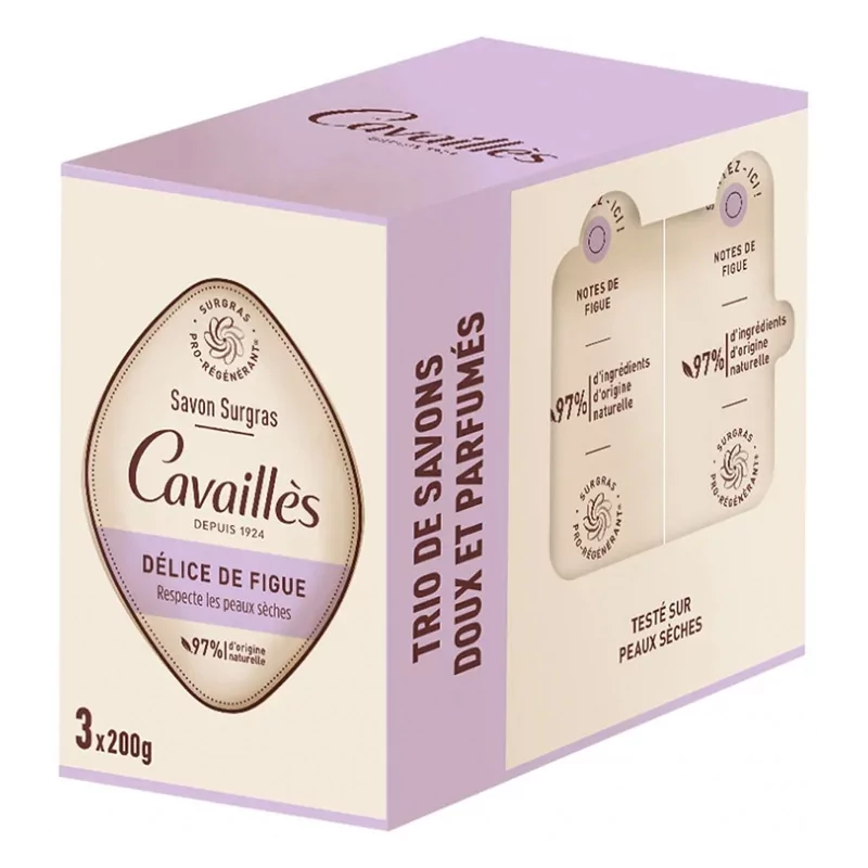 Cavaillès Savon Surgras Délice de Figue 3X200g - Univers Pharmacie