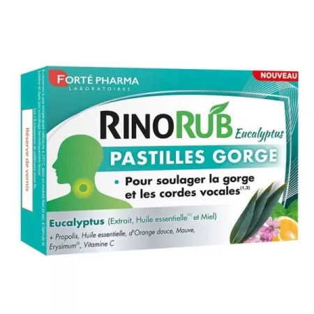 Forté Pharma RinoRub Eucalyptus Pastilles Gorge X20 - Univers Pharmacie