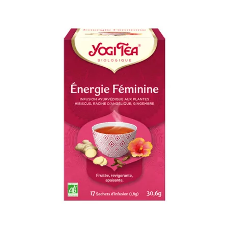 Yogi Tea Energie Féminine Infusion Bio 17 sachets - Univers Pharmacie