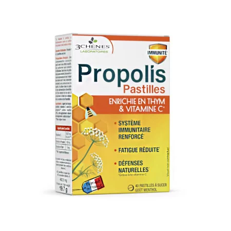 3 Chênes Propolis Pastilles à Sucer X40 - Univers Pharmacie