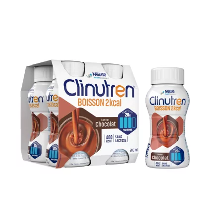 Clinutren Boisson 2kcal Saveur Chocolat 4X200ml - Univers Pharmacie