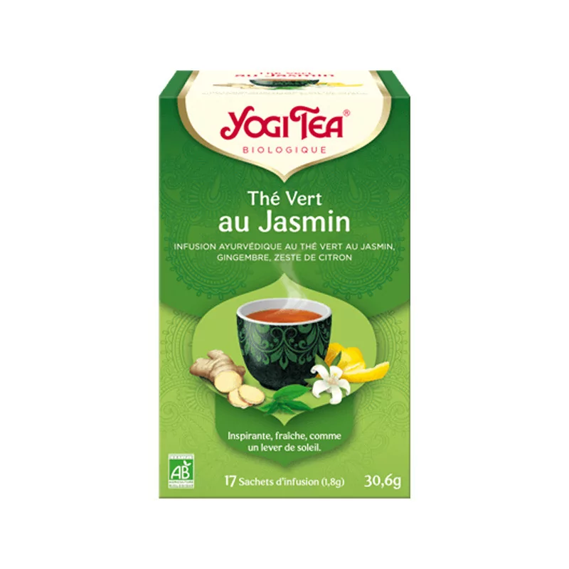 Yogi Tea Thé Vert au Jasmin Infusion Bio 17 sachets - Univers Pharmacie