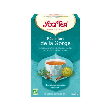 Yogi Tea Réconfort de la Gorge Infusion Bio 17 sachets - Univers Pharmacie