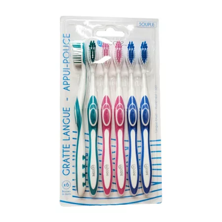 Up Care Brosse à Dents Souple X6 - Univers Pharmacie