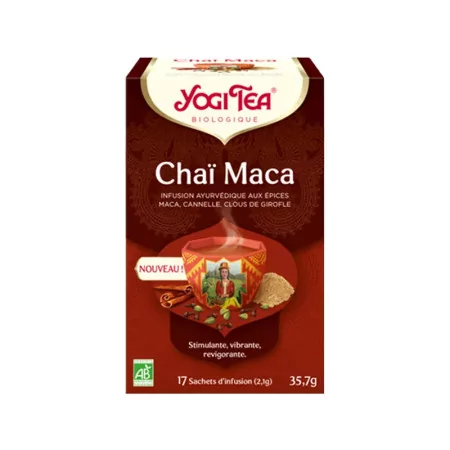 Yogi Tea Chaï Maca Infusion Bio 17 sachets  - Univers Pharmacie