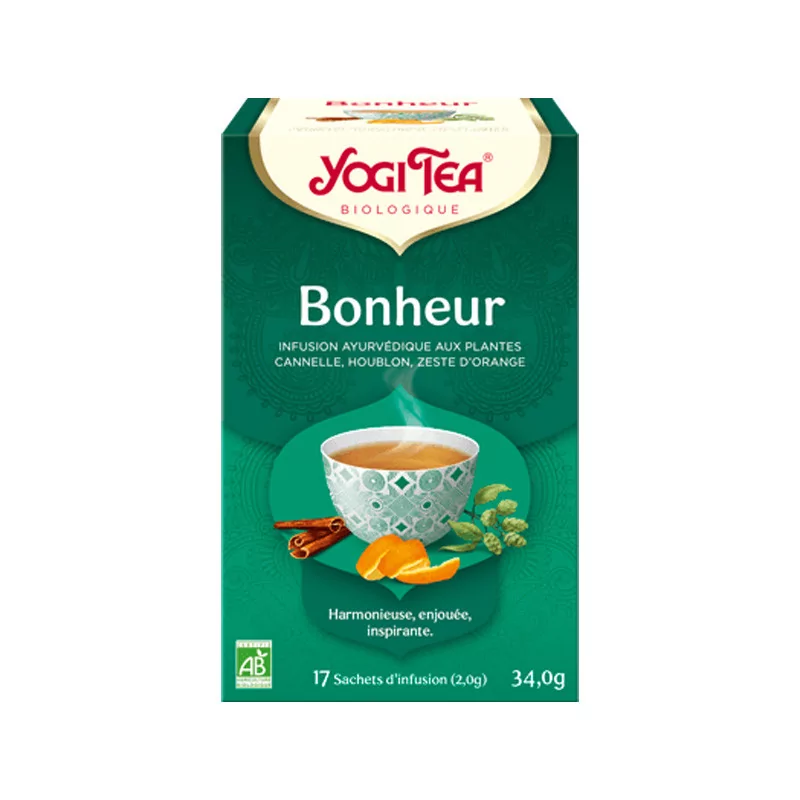 Yogi Tea Bonheur Infusion Bio 17 sachets - Univers Pharmacie