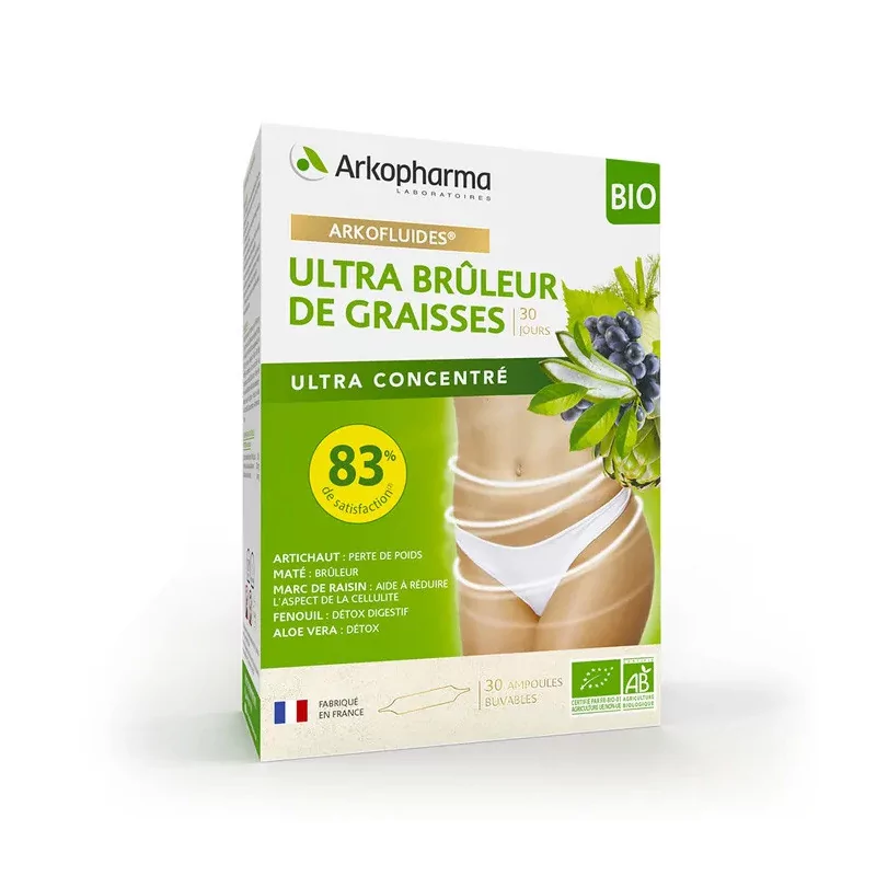 Arkopharma Arkofluides Ultra Brûleur de Graisse 30 ampoules