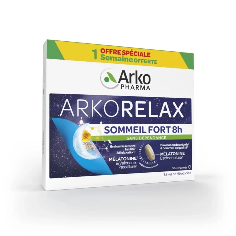 Arkopharma Arkorelax Sommeil Fort 8h 30 comprimés - Univers Pharmacie