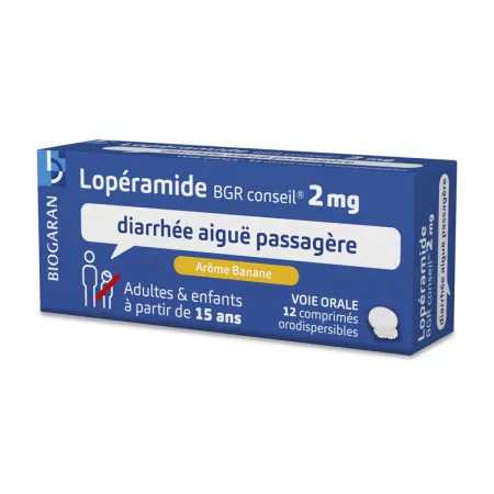 Lopéramide Biogaran Conseil 2mg 12 comprimés orodispersibles - Univers Pharmacie