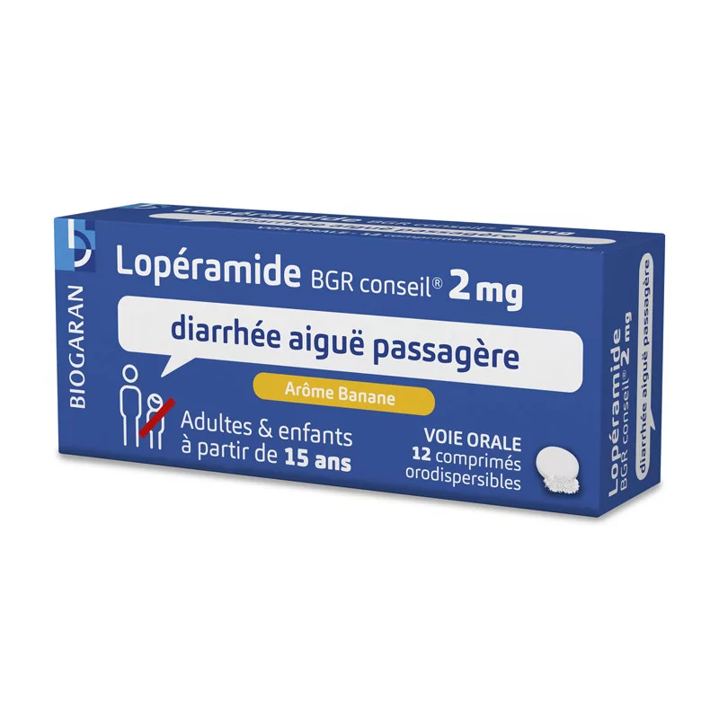 Lopéramide Biogaran Conseil 2mg 12 comprimés orodispersibles - Univers Pharmacie