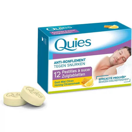 Quies Pastilles Anti-ronflement Miel Citron X12 - Univers Pharmacie