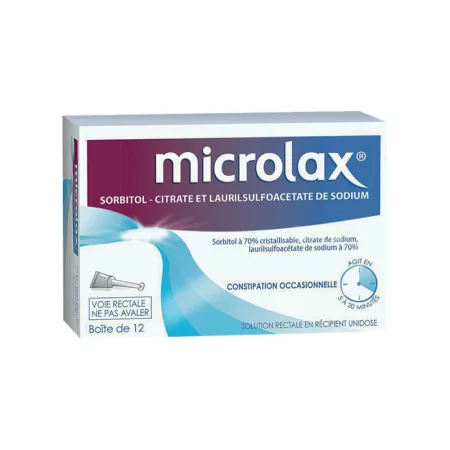 Microlax Solution Rectale 12 unidoses - Univers Pharmacie