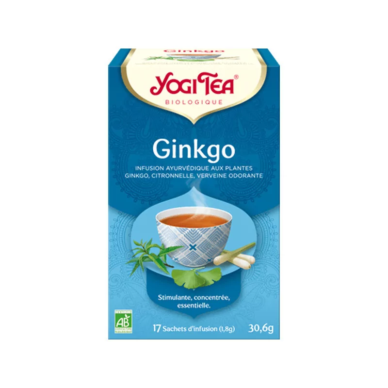 Yogi Tea Ginkgo Infusion Bio 17 sachets - Univers Pharmacie