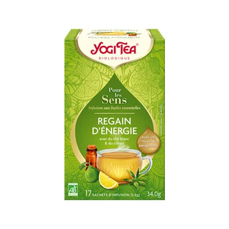 Yogi Tea Pour Le Sens Regain d’Énergie Infusion bio 17 sachets  - Univers Pharmacie