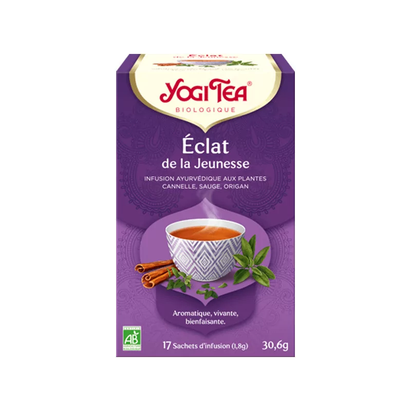 Yogi Tea Eclat de la Jeunesse Infusion Bio 17 sachets - Univers Pharmacie