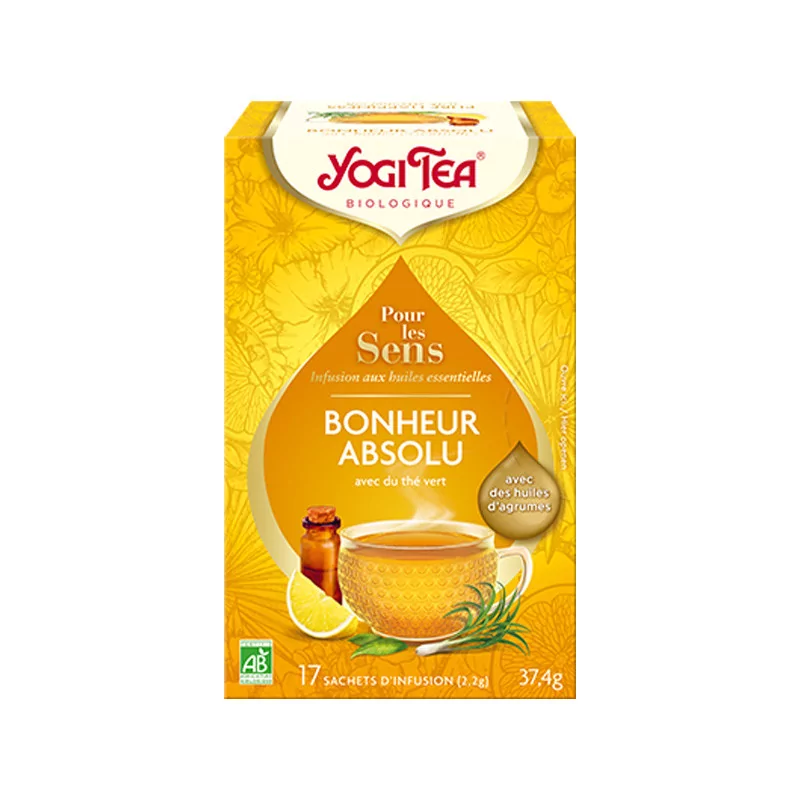 Yogi Tea Pour le Sens Bonheur Absolu Infusion Bio 17 sachets - Univers Pharmacie