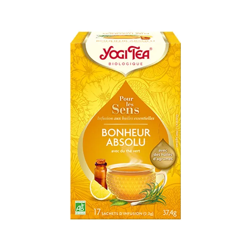 Yogi Tea Pour le Sens Bonheur Absolu Infusion Bio 17 sachets - Univers Pharmacie