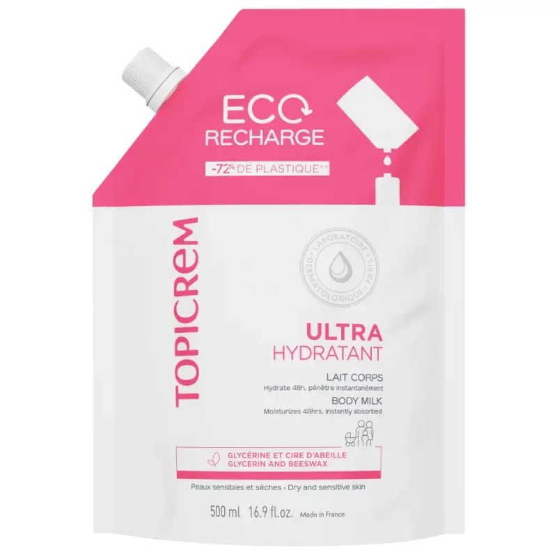 Topicrem Ultra Hydratant Lait Corps Eco Recharge 500ml - Univers Pharmacie