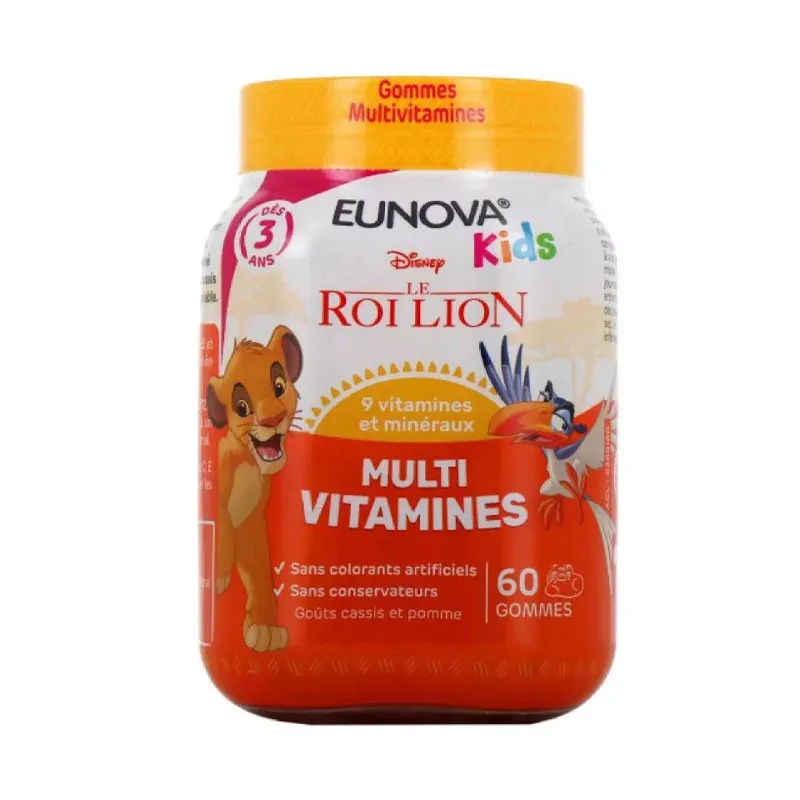 Eunova Kids Le Roi Lion Multivitamines 60 gommes - univers pharmacie