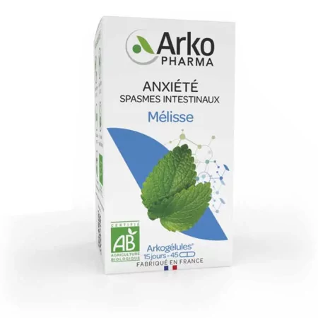 Arkopharma Arkogélules Mélisse Bio Anxiété Spasmes Intestinaux 45 gélules - Univers Pharmacie