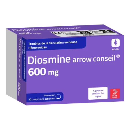 Diosmine Arrow Conseil 600mg 30 comprimés - Univers Pharmacie