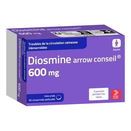 Diosmine Arrow Conseil 600mg 30 comprimés - Univers Pharmacie